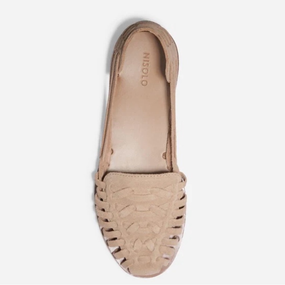 Nisolo Cream Woven Huarache Flats - perfect spring and summer shoe! - Picture 3 of 3
